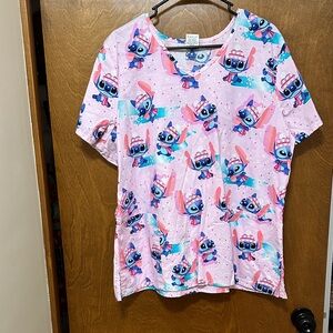 Disney Stitch Scrub Top